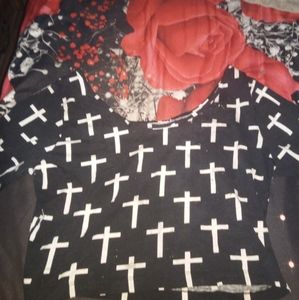 Women's half sleeve cross shirt